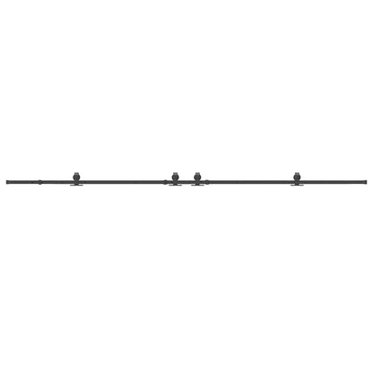 Sliding Door Hardware Kit 400 cm Steel Black
