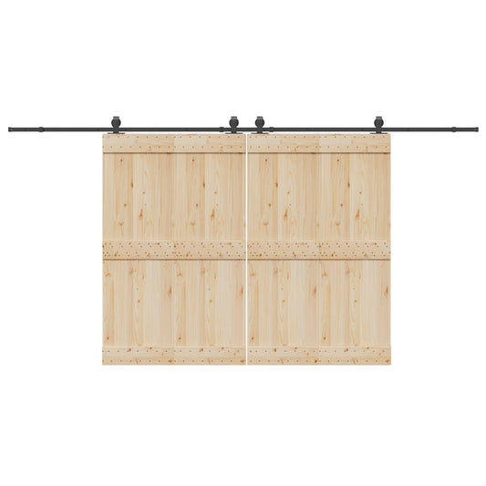 Sliding Door Hardware Kit 427 cm Steel Black