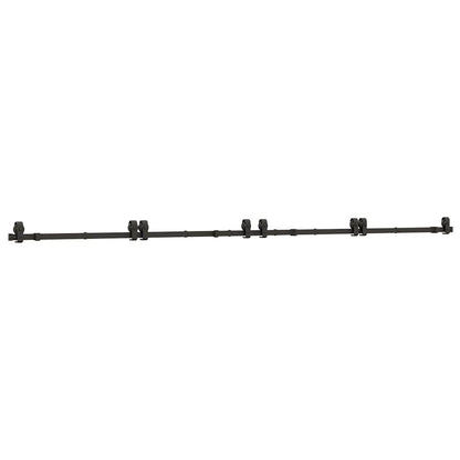 Sliding Door Hardware Kit 366 cm Steel Black