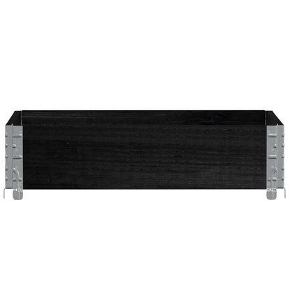 Pallet Collar Black 80x60 cm Solid Wood Pine