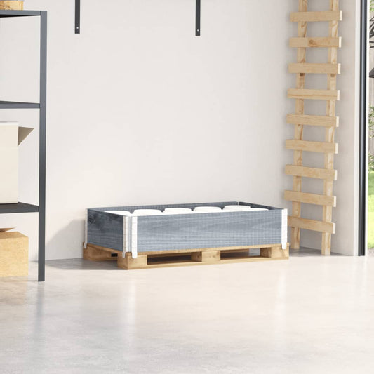 Pallet Collar Grey 100x50 cm Solid Wood Pine