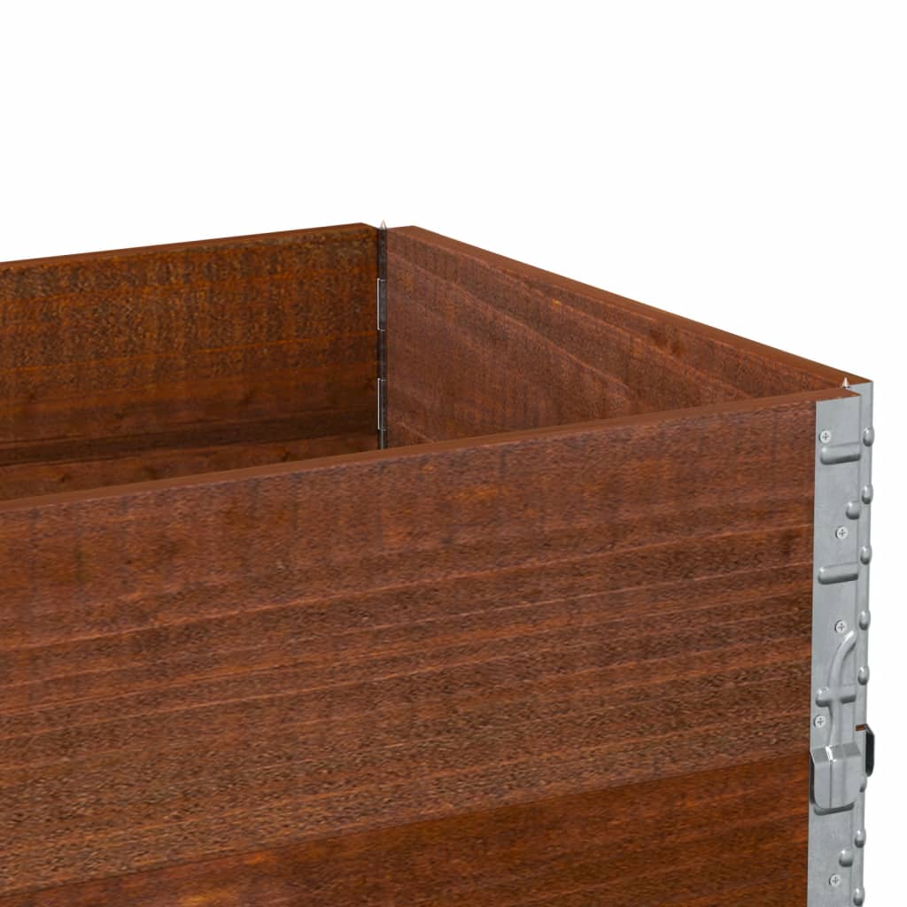 Pallet Collars 2 pcs Brown 100x50 cm Solid Wood Pine