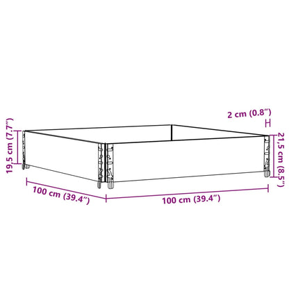 Pallet Collar Brown 100x100 cm Solid Wood Pine