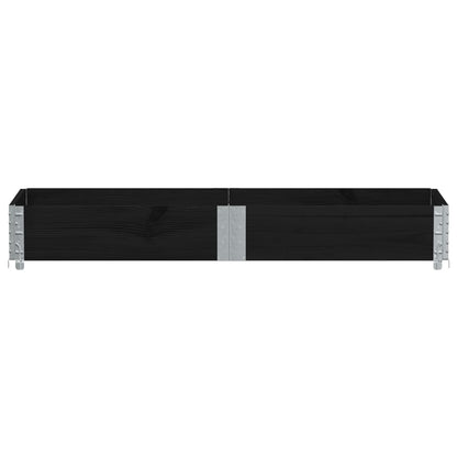 Pallet Collar Black 150x50 cm Solid Wood Pine