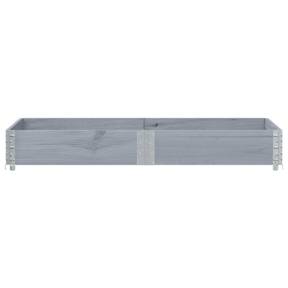 Pallet Collar Grey 150x50 cm Solid Wood Pine
