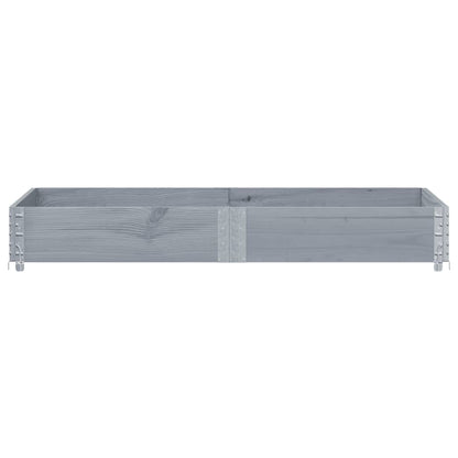 Pallet Collar Grey 150x100 cm Solid Wood Pine