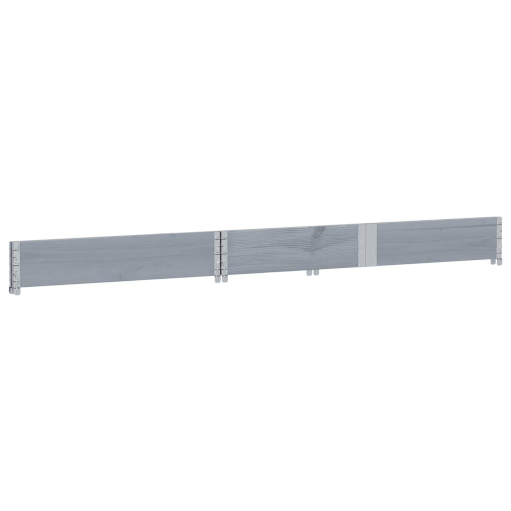 Pallet Collar Grey 150x100 cm Solid Wood Pine