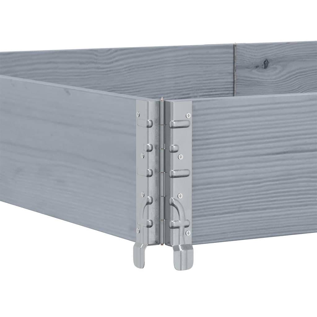 Pallet Collar Grey 150x100 cm Solid Wood Pine