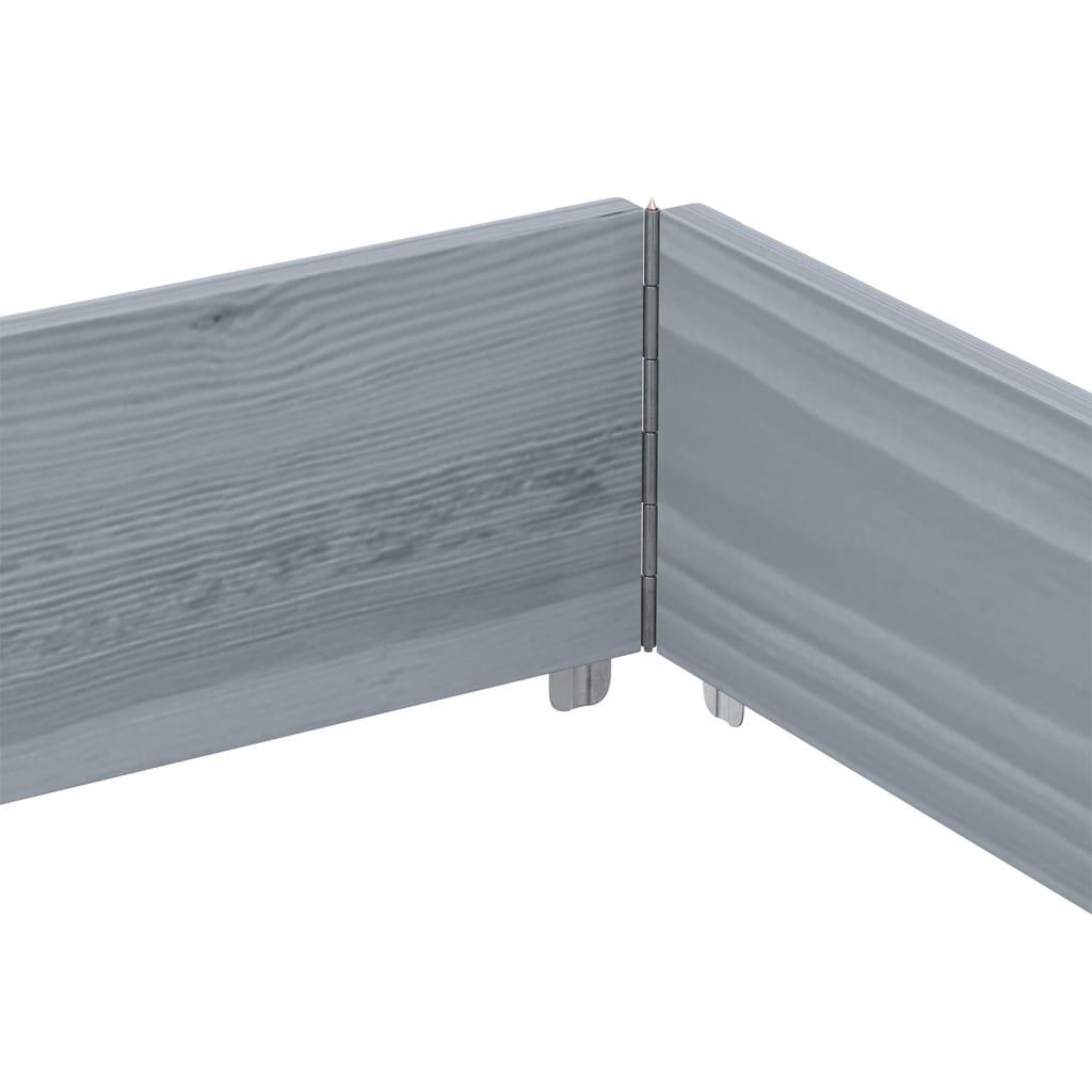 Pallet Collar Grey 150x100 cm Solid Wood Pine