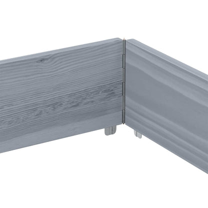 Pallet Collar Grey 150x100 cm Solid Wood Pine