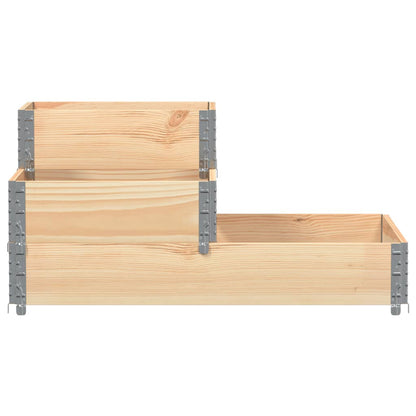 3-Tier Raised Bed 120x80 cm Solid Wood Pine