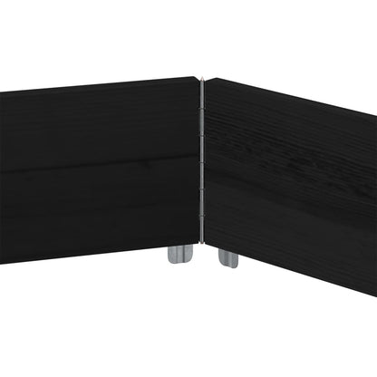 Raised Bed Hexagon Black 160x160 cm Solid Wood Pine