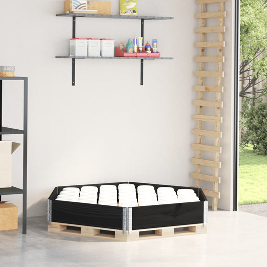Raised Bed Hexagon Black 160x160 cm Solid Wood Pine