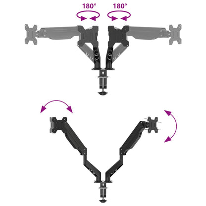 Dual Monitor Arm for Max 27 Inch Screen Gas Spring 20 kg