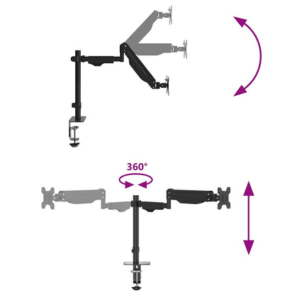 Single Monitor Arm for Max 27 Inch Screen Gas Spring 10 kg