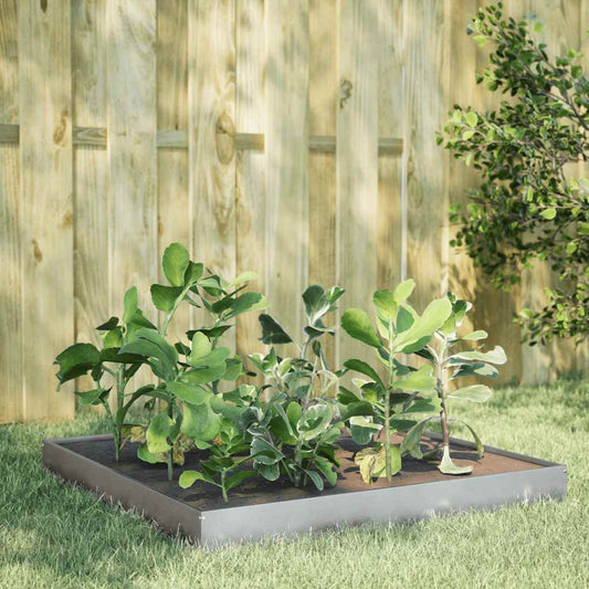 Garden Raised Bed 100x100x18.5 cm Galvanised Steel