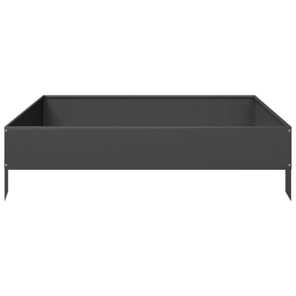 Garden Raised Bed Black 100x100x26 cm Steel