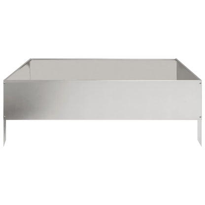 Garden Raised Bed 100x100x33.5 cm Stainless Steel