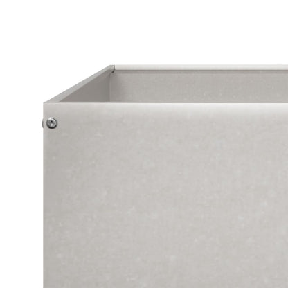 Garden Raised Bed 100x100x33.5 cm Stainless Steel