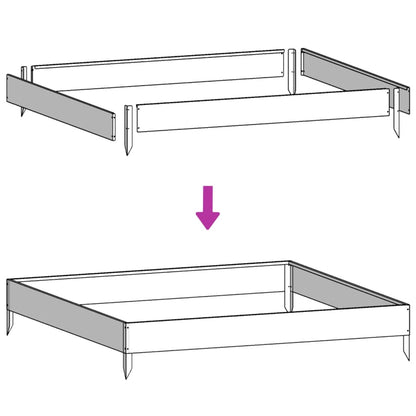 Garden Raised Bed 100x100x33.5 cm Stainless Steel
