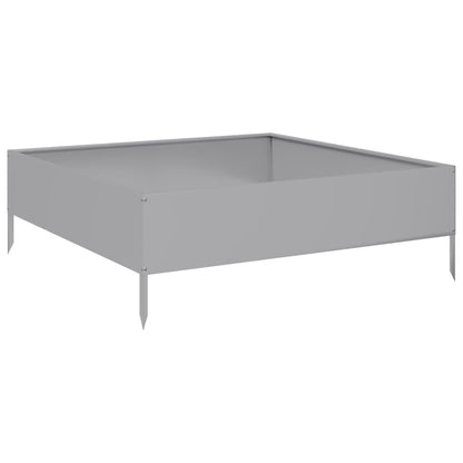 Garden Raised Bed 100x100x33.5 cm Galvanised Steel