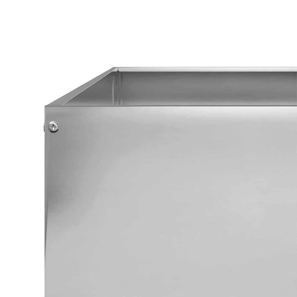 Garden Raised Bed 100x100x33.5 cm Galvanised Steel