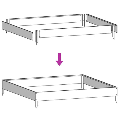Garden Raised Bed 100x100x33.5 cm Galvanised Steel