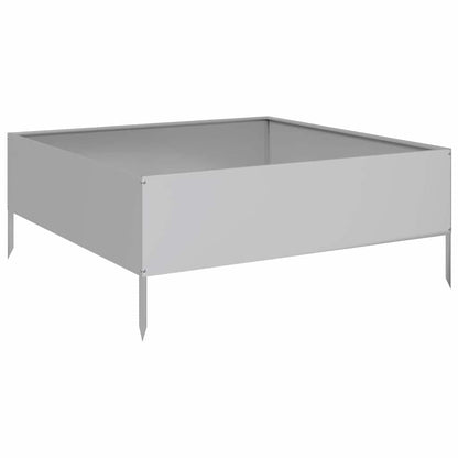 Garden Raised Bed 100x100x25 cm Galvanised Steel