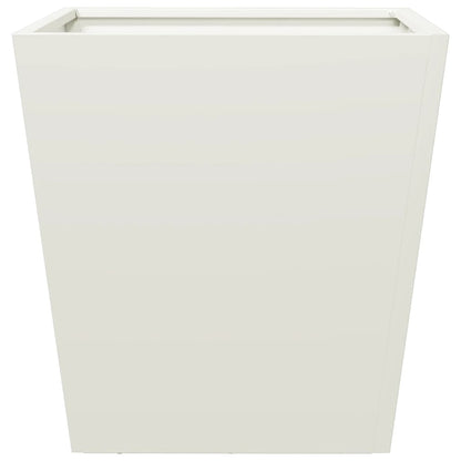 Garden Planters White 2 pcs 40x40x40 cm Steel