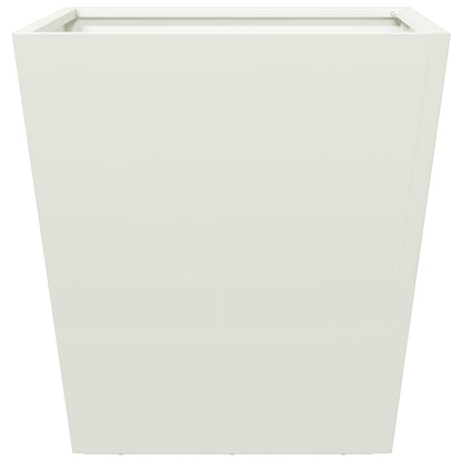 Garden Planters White 2 pcs 40x40x40 cm Steel