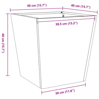 Garden Planter 40x40x40 cm Weathering Steel