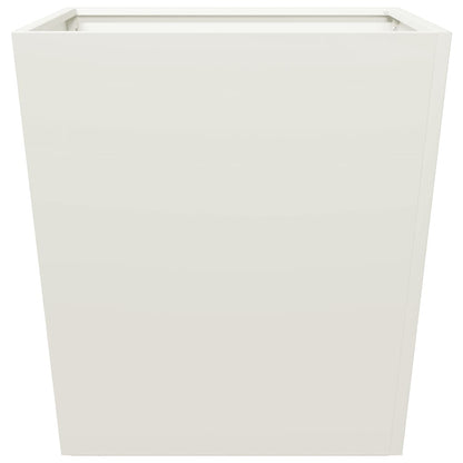 Garden Planters White 2 pcs 50x50x50 cm Steel