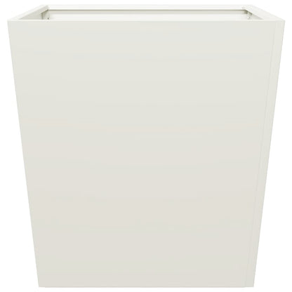 Garden Planters White 2 pcs 50x50x50 cm Steel