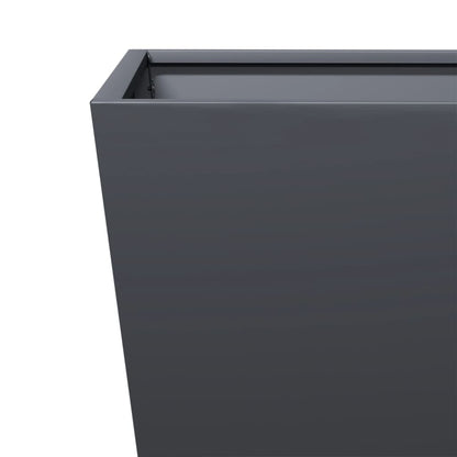 Garden Planters Anthracite 2 pcs 50x50x50 cm Steel