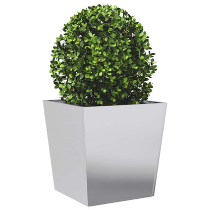 Garden Planters 50x50x50 cm 2 pcs Galvanised Steel