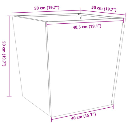 Garden Planter 50x50x50 cm Weathering Steel