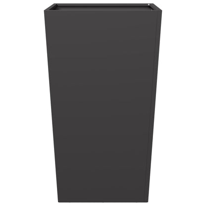 Garden Planter Black 45x45x75 cm Steel