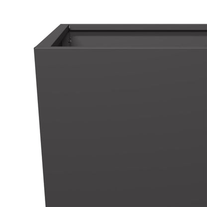 Garden Planter Black 45x45x75 cm Steel