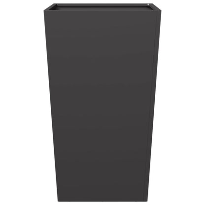 Garden Planters Black 2 pcs 45x45x75 cm Steel