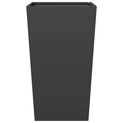 Garden Planters Black 2 pcs 45x45x75 cm Steel