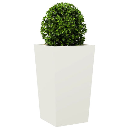 Garden Planter White 45x45x75 cm Steel