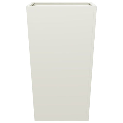 Garden Planters White 2 pcs 45x45x75 cm Steel