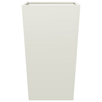 Garden Planters White 2 pcs 45x45x75 cm Steel