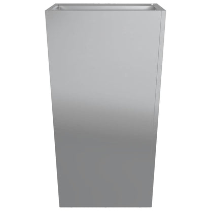 Garden Planter 45x45x75 cm Galvanised Steel