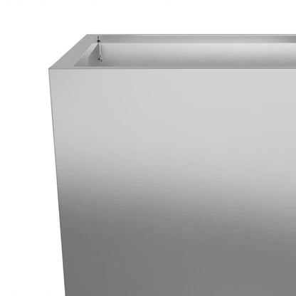 Garden Planters 45x45x75 cm 2 pcs Galvanised Steel