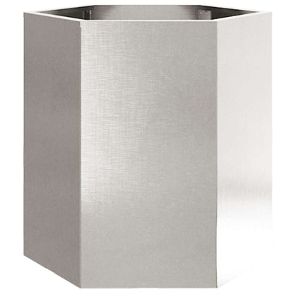 Garden Planter Hexagon 46x40x45 cm Stainless Steel
