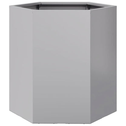 Garden Planter Hexagon 46x40x45 cm Galvanized Steel