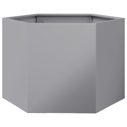 Garden Planter Hexagon 69x60x45 cm Galvanized Steel