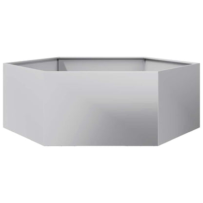 Garden Planter Hexagon 138x120x45 cm Galvanized Steel