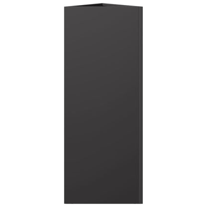 Garden Planter Black Triangular 30x26x75 cm Steel